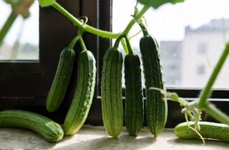 Огурцы на подоконнике (партенокарпические огурцы)