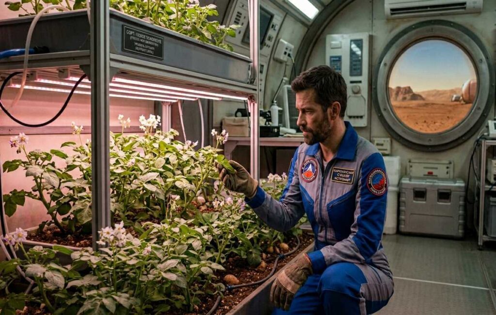 Выращивание картофеля на Марсе